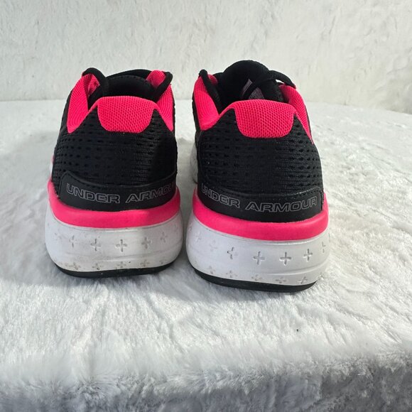 Under Armour Womens Charged Rogue 2 Running Shoes Not for Sale Markings BlK/PK - Picture 3 of 9